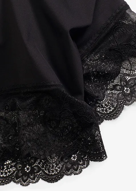 Krátké legíny „proti odírání“ z chladivého polyamidu a krajkovou nohavičkou, bonprix