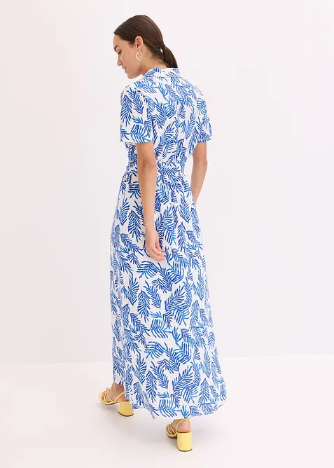 Maxi šaty ze splývavé viskózy s potiskem, bonprix