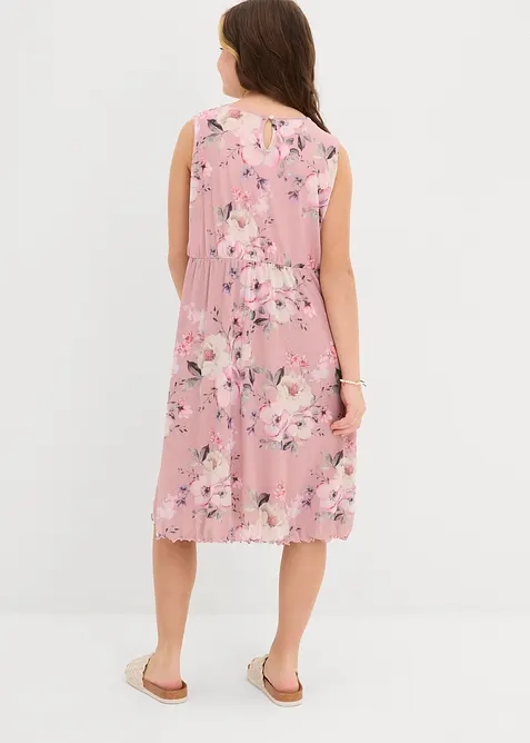 Vzdušné šaty ze síťoviny s potiskem po celé ploše, bonprix