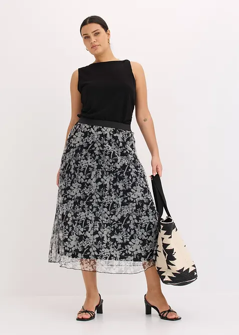 Žerzejový top s přetočeným ramínkem, bonprix