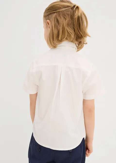 Košile s krátkým rukávem a motýlek, z čisté bavlny (2dílná souprava), bonprix