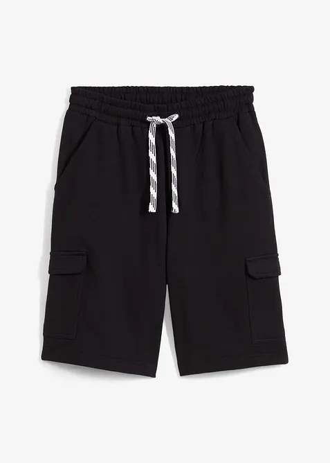 Teplákové bermudy s cargo kapsami, z čisté organické bavlny, bonprix