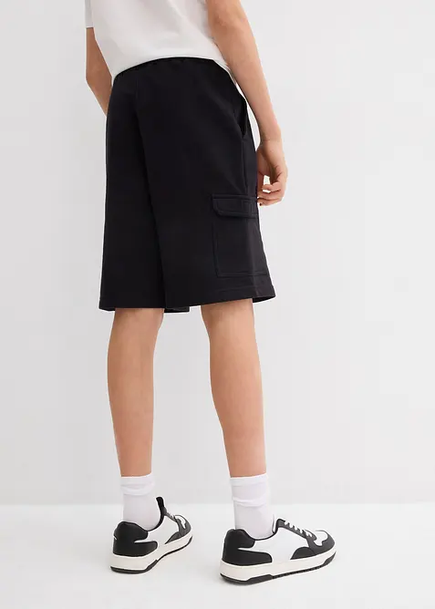 Teplákové bermudy s cargo kapsami, z čisté organické bavlny, bonprix