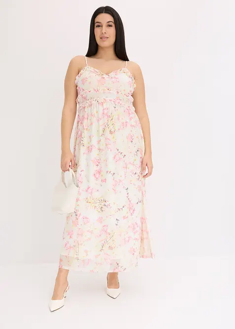 Maxi šaty z jemné síťoviny, bonprix