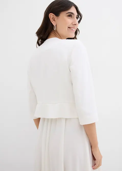 Krátký těhotenský blejzr ze saténu, bonprix