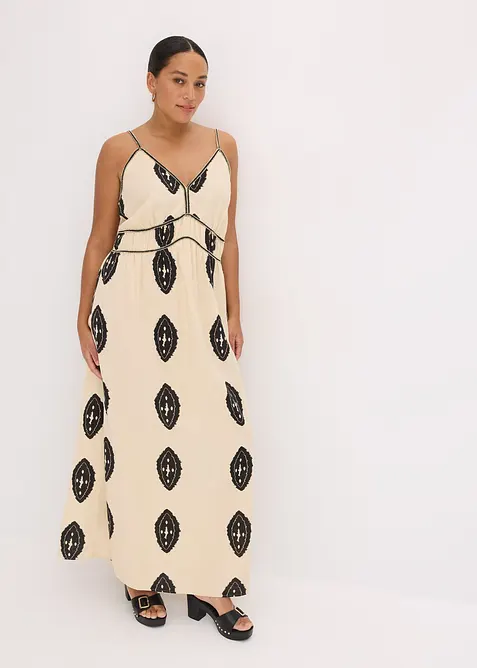 Dlouhé šaty ze vzdušné  lněné směsi, bonprix