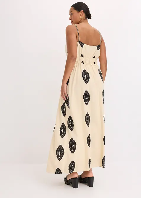 Dlouhé šaty ze vzdušné  lněné směsi, bonprix