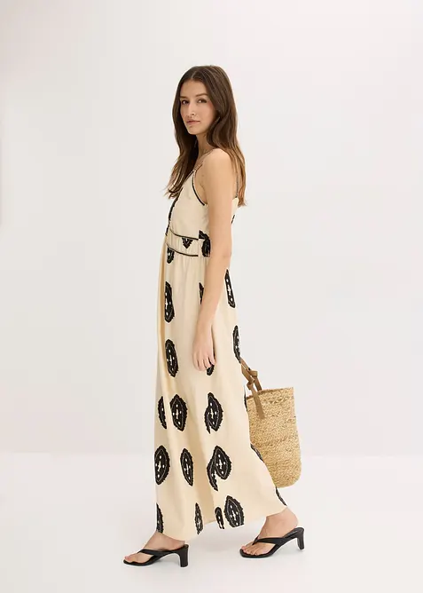 Dlouhé šaty ze vzdušné  lněné směsi, bonprix