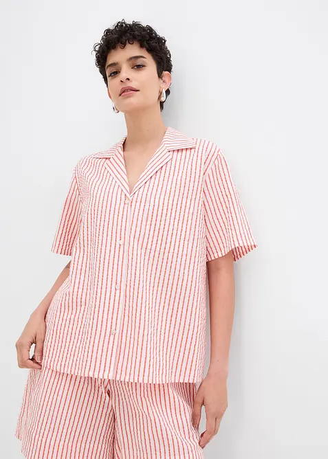 Košilová halenka z čisté bavlny, bonprix