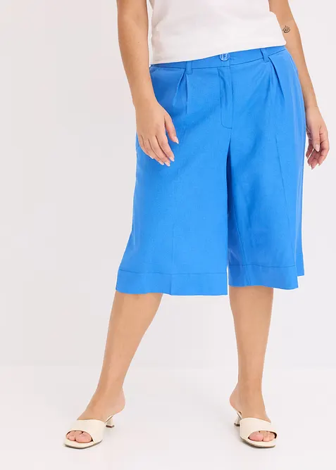 Bermudy ze lněn&eacute; směsi, bonprix