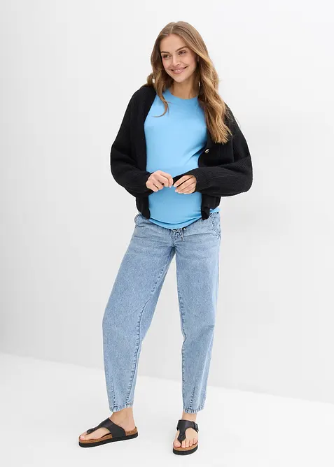 Žebrové těhotenské triko z čisté organické bavlny (2 ks v balení), bonprix