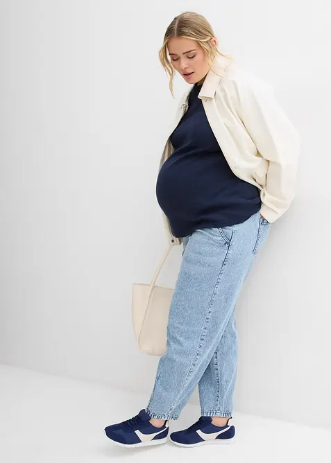 Žebrov&eacute; těhotensk&eacute; triko z čist&eacute; organick&eacute; bavlny (2 ks v balen&iacute;), bonprix