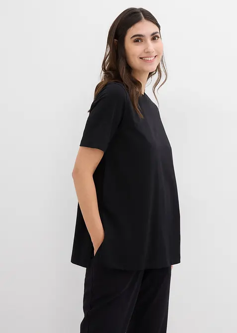 Těhotenské a kojící tričko 2 v 1, z organické bavlny, s postranními rozparky, bonprix