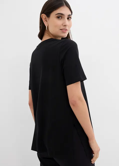 Těhotenské a kojící tričko 2 v 1, z organické bavlny, s postranními rozparky, bonprix