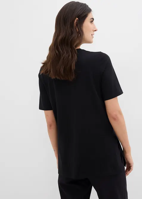 Těhotenské a kojící tričko 2 v 1, z organické bavlny, s postranními rozparky, bonprix