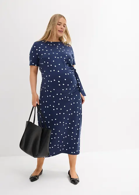 Žerzejov&eacute; těhotensk&eacute; &scaron;aty v midi d&eacute;lce, z organick&eacute; bavlny, bonprix