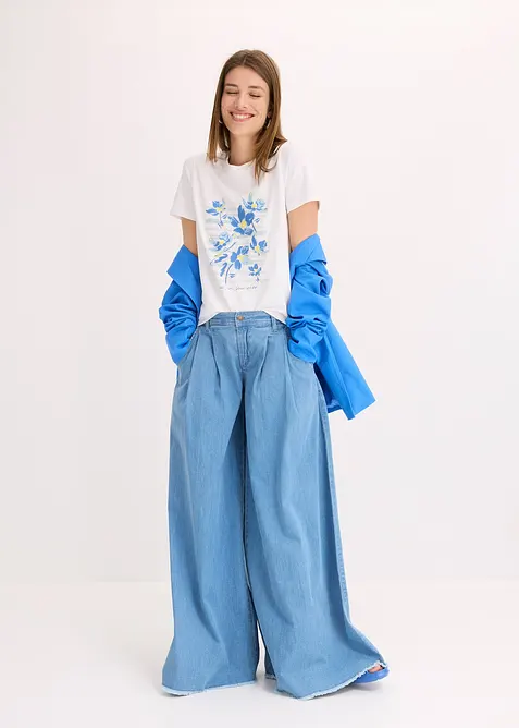 Tričko z elastické směsi s bavlnou, bonprix