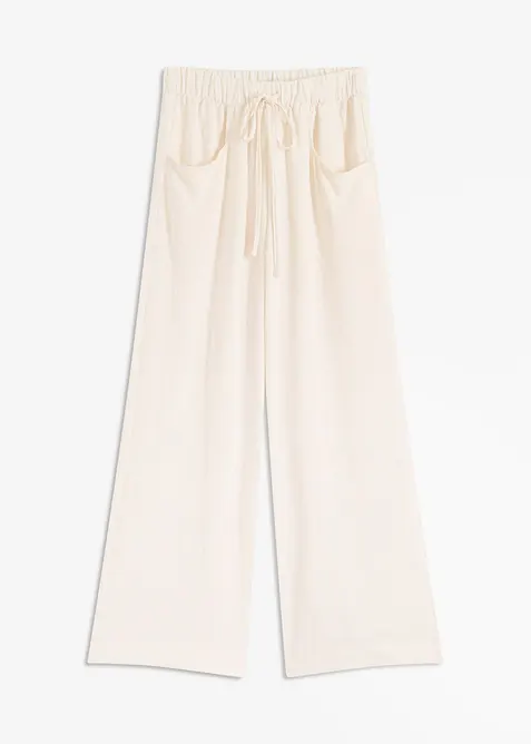 Kalhoty Marlene z lehkého krepu, bonprix