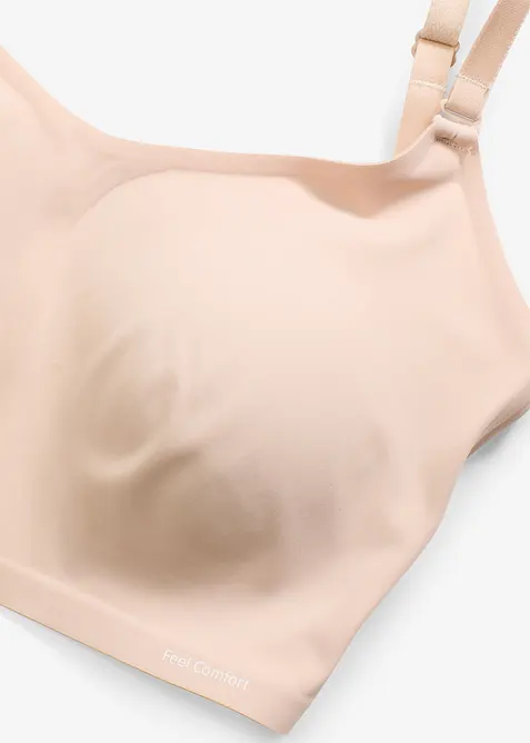 Vatovaný bezešvý podprsenkový top Feel Comfort, s různými možnostmi ramínek, bonprix