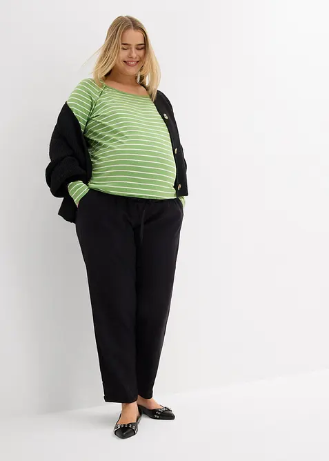 Těhotenské kalhoty se lnem, Straight Leg, bonprix