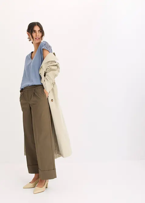 Triko s háčkovanými vsadkami, bonprix