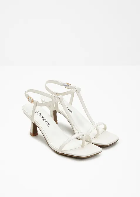 Páskové sandály na podpatku, bonprix