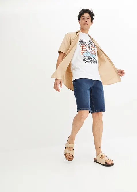 Strečové džínové bermudy, Regular Fit (2 ks v balení), bonprix