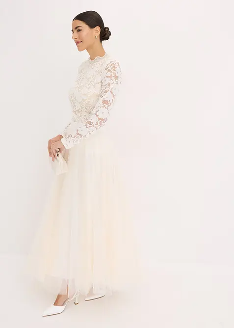 Maxi sukně z něžného tylu, bonprix