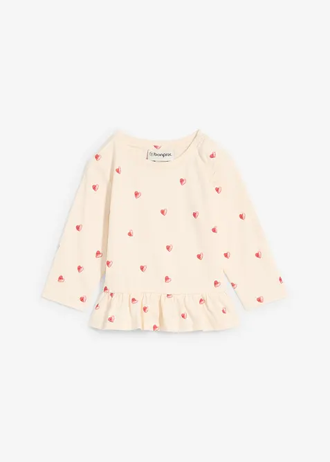 Triko s dlouh&yacute;m ruk&aacute;vem, z čist&eacute; organick&eacute; bavlny, bonprix