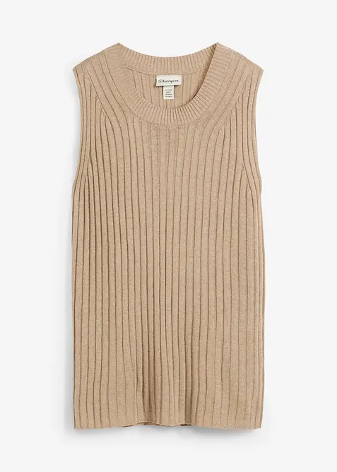 Pletený top z viskózové směsi, bonprix