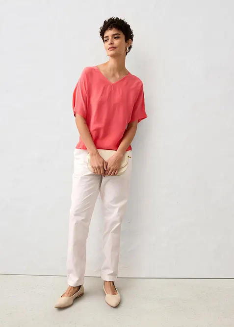 Triko  s pod&iacute;lem hedv&aacute;b&iacute; a tkanou vsadkou, bonprix