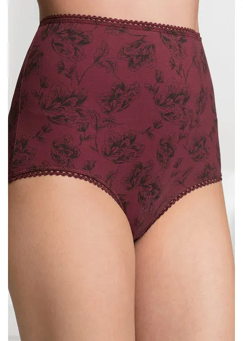 Vysoké kalhotky s organickou bavlnou (4 ks v balení), bonprix