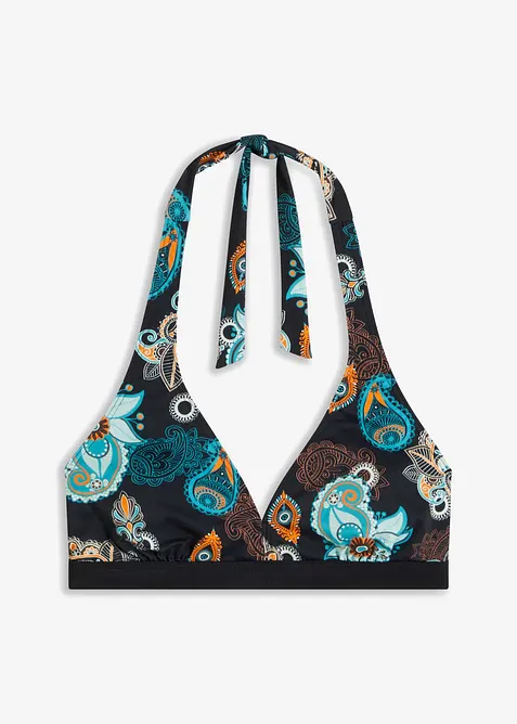 Bikinový top s ramínkem za krk a hlubokým výstřihem, bonprix