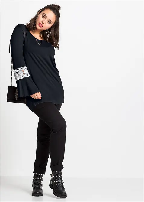 Strečové keprové kalhoty, bonprix