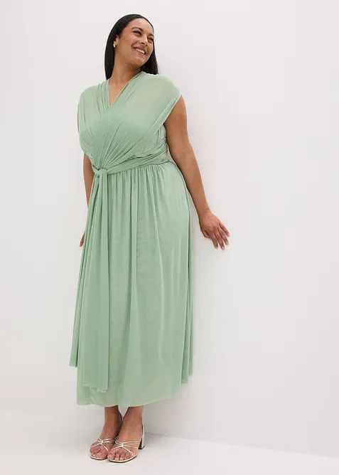 Večerní šaty ze síťoviny, s více možnostmi nošení, bonprix