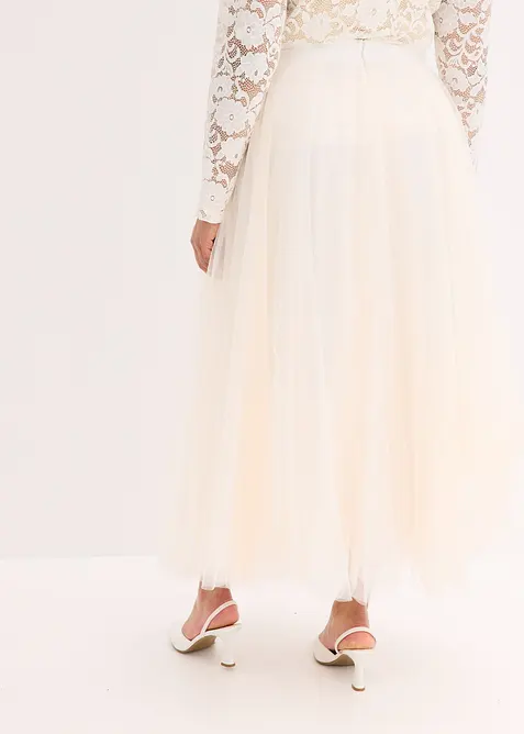 Maxi sukně z něžného tylu, bonprix