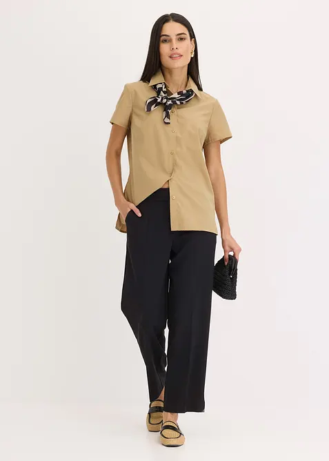 Halenka s krátkým rukávem, z popelínu, bonprix