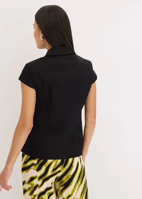 Blejzr s kr&aacute;tk&yacute;mi ruk&aacute;vy, z bavlněn&eacute;ho sat&eacute;nu, bonprix