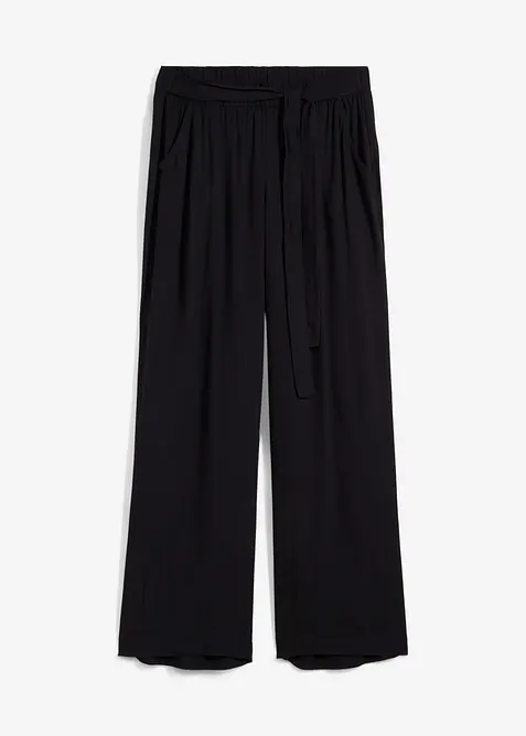 Kalhoty Palazzo z měkk&eacute; visk&oacute;zy, bonprix