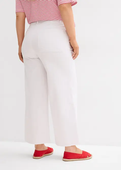 Džíny High Waist se širokými nohavicemi, cropped, bonprix