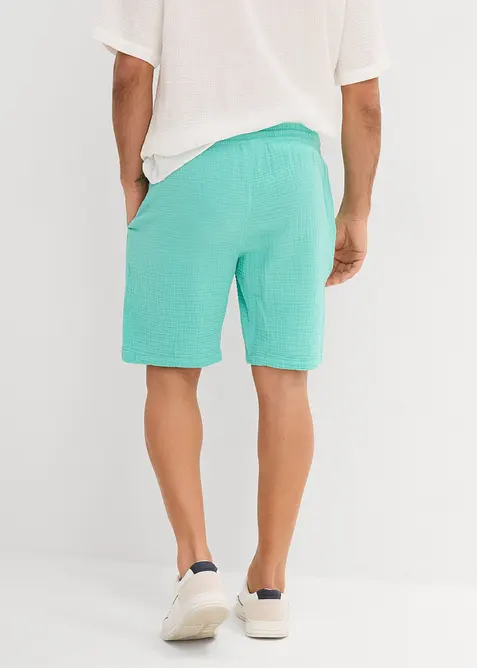 Mušelínové šortky z čisté bavlny, Regular Fit, bonprix