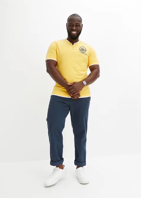 Henley tričko, krátký rukáv (2 ks v balení), bonprix