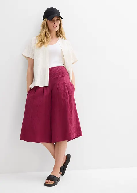 Capri kalhoty z měkkého mušelínu, bonprix