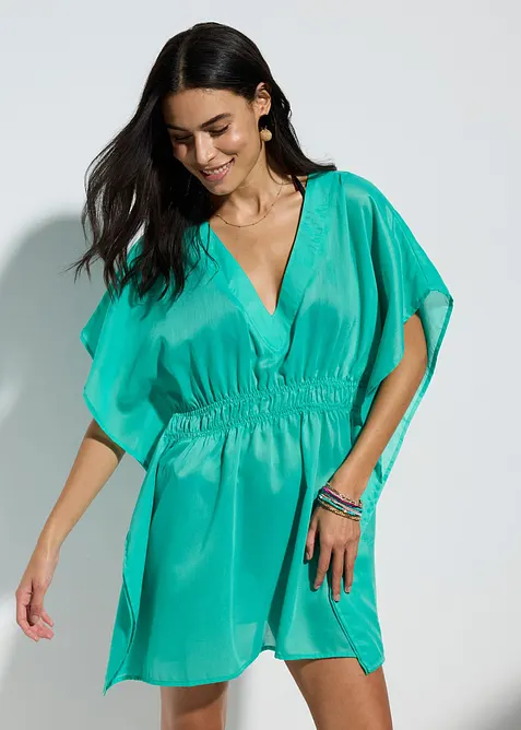 Průhledná plážová tunika s výstřihem do V, bonprix