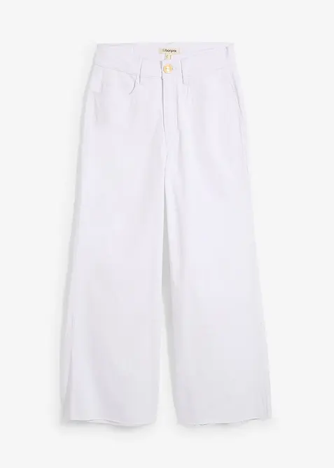 Džíny High Waist se širokými nohavicemi, cropped, bonprix