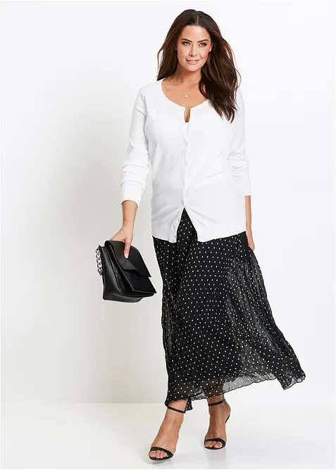 Šifónová sukně se zmačkanou úpravou, bonprix