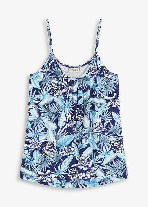 Top se &scaron;pagetov&yacute;mi ram&iacute;nky z měkk&eacute; směsi s visk&oacute;zou, bonprix