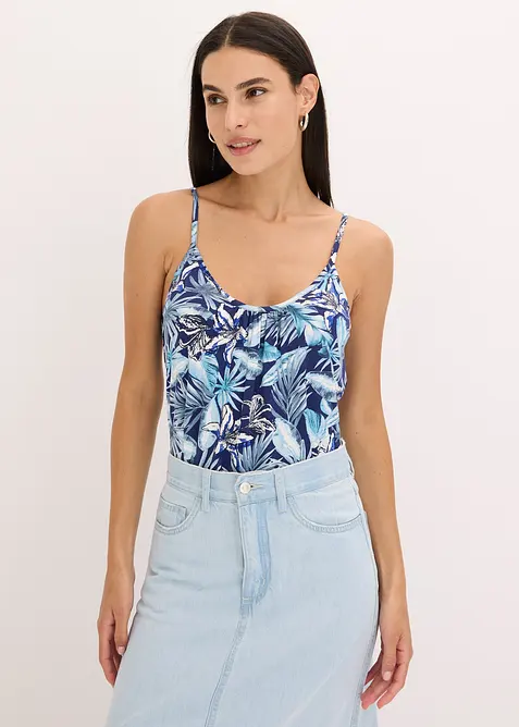 Top se &scaron;pagetov&yacute;mi ram&iacute;nky z měkk&eacute; směsi s visk&oacute;zou, bonprix