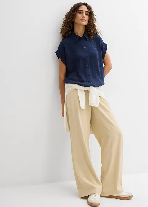 Halenka s recyklovaným polyesterem, krátký rukáv, bonprix