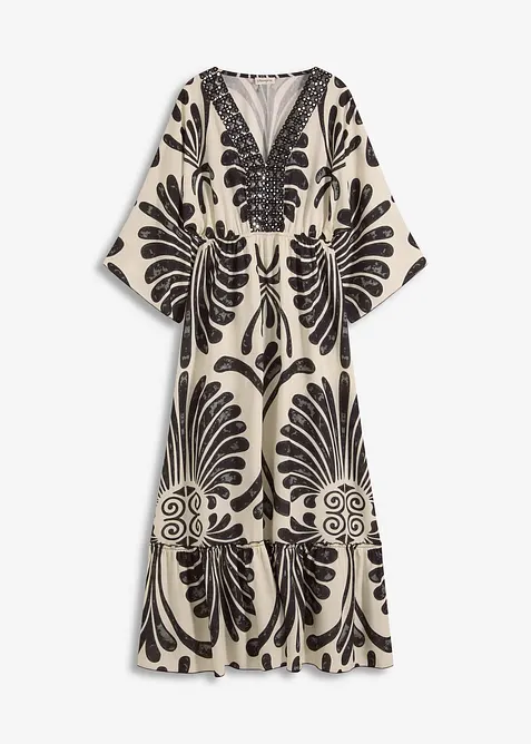 Maxi &scaron;aty ze spl&yacute;vav&eacute; visk&oacute;zy, bonprix